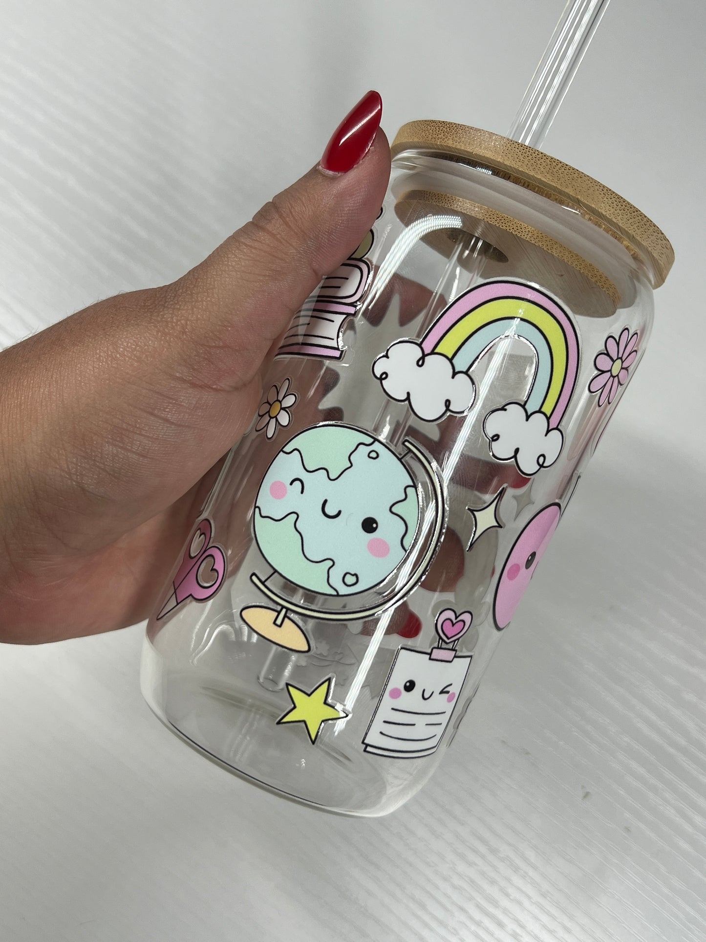 Vaso Can Glass Maestra Cute