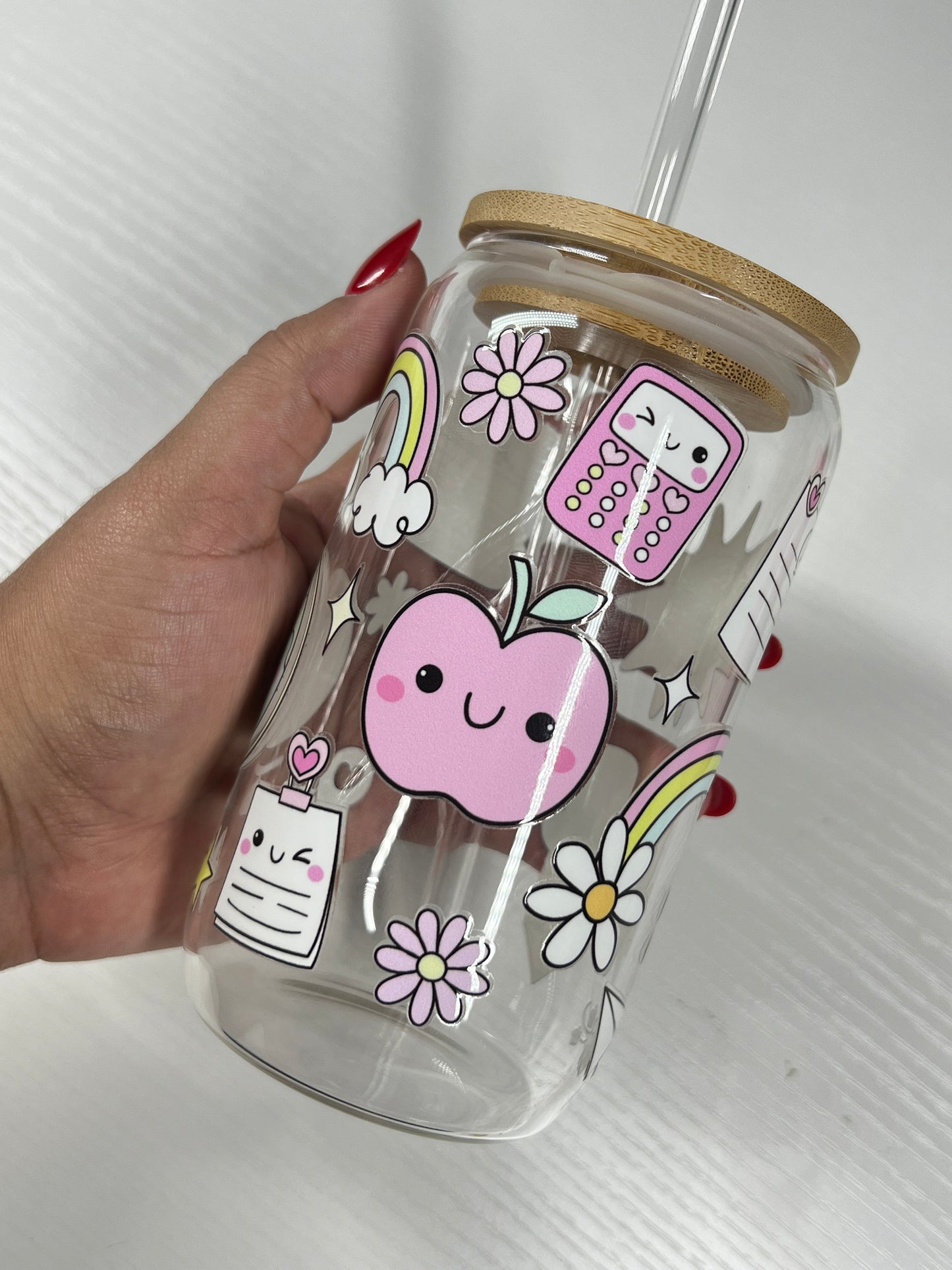 Vaso Can Glass Maestra Cute