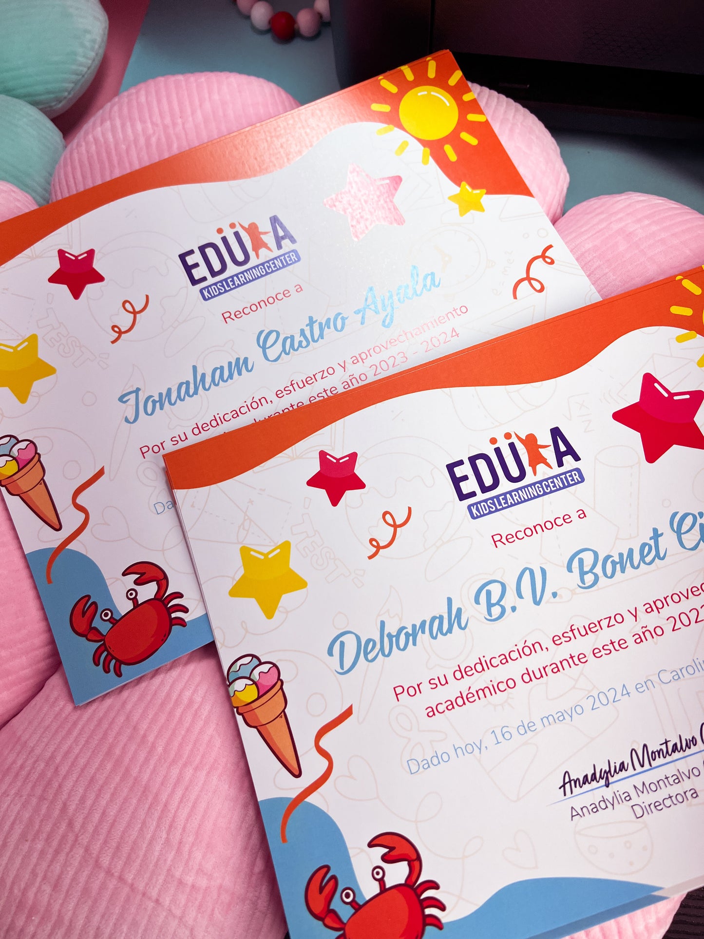 Certificates for activities - personalized