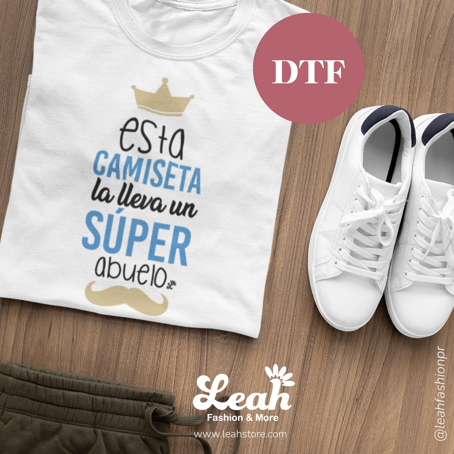 Esta camiseta la lleva un super abuelo DTF print