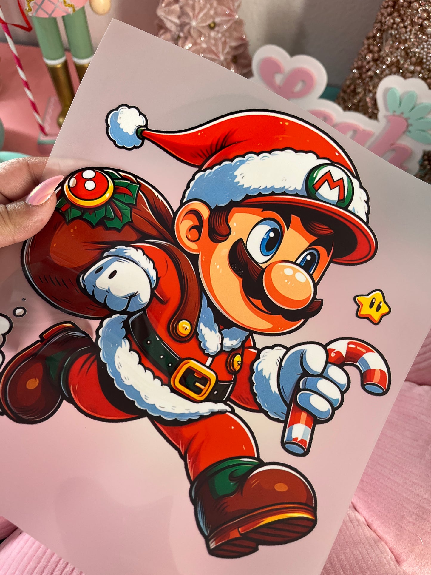 Mario Santa DTF print