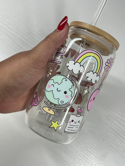 Vaso Can Glass Maestra Cute