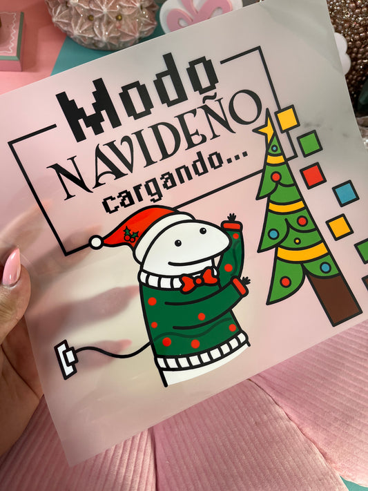 Flork modo navideño DTF print