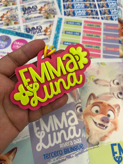Tags con nombre 3D