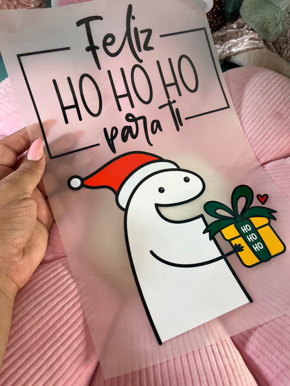 Flork feliz ho ho ho para ti DTF print