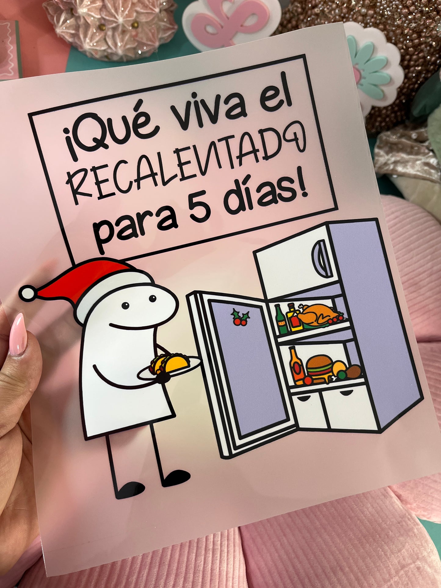 Flork comer recalentado DTF print