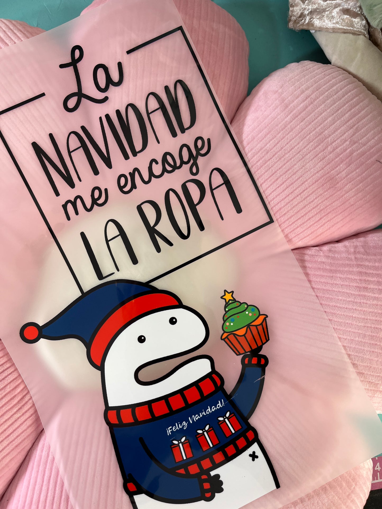 Flork la navidad encoge la ropa DTF print