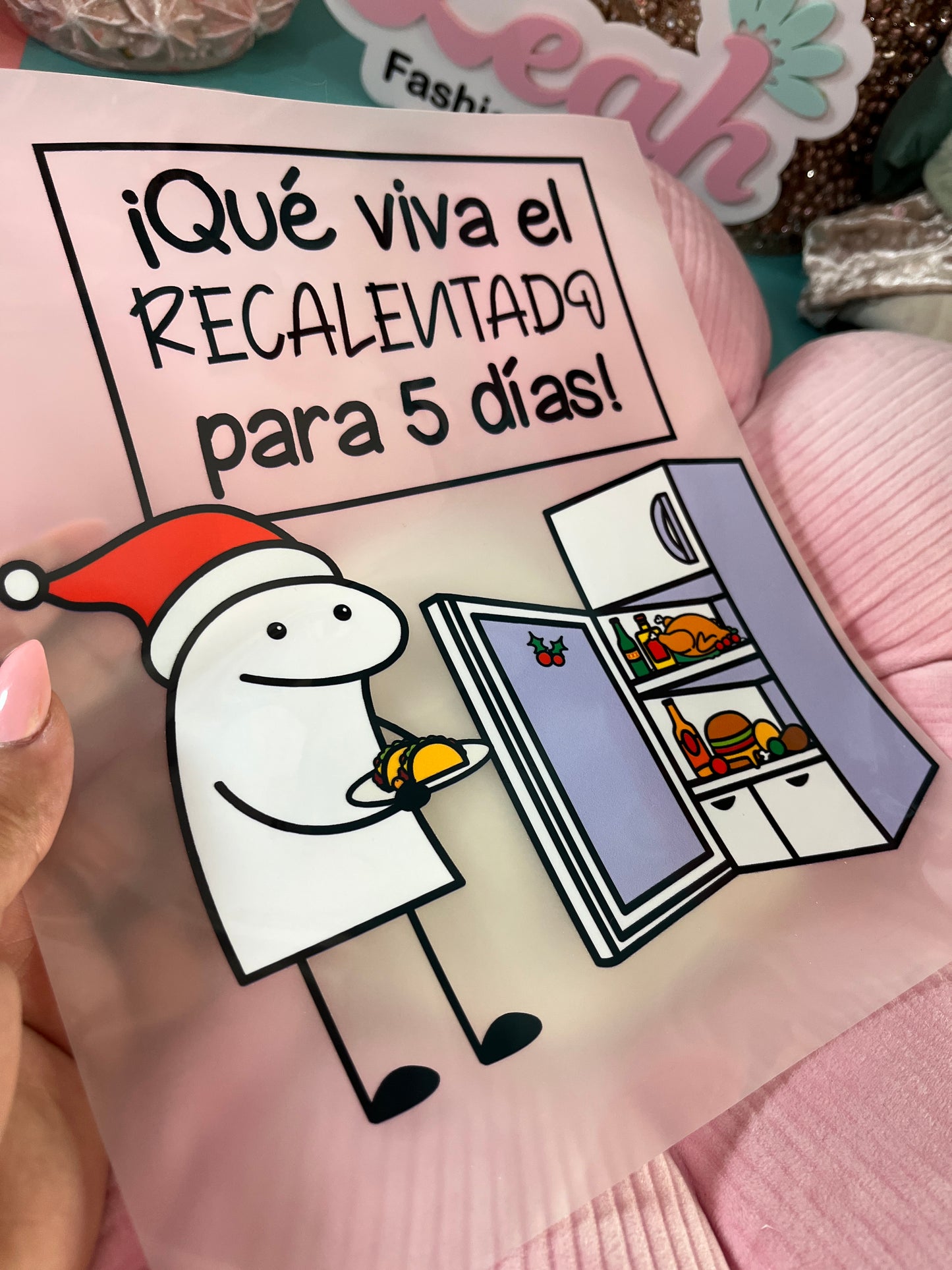 Flork comer recalentado DTF print