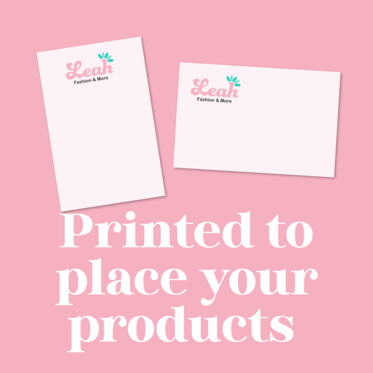 Printed to place your products