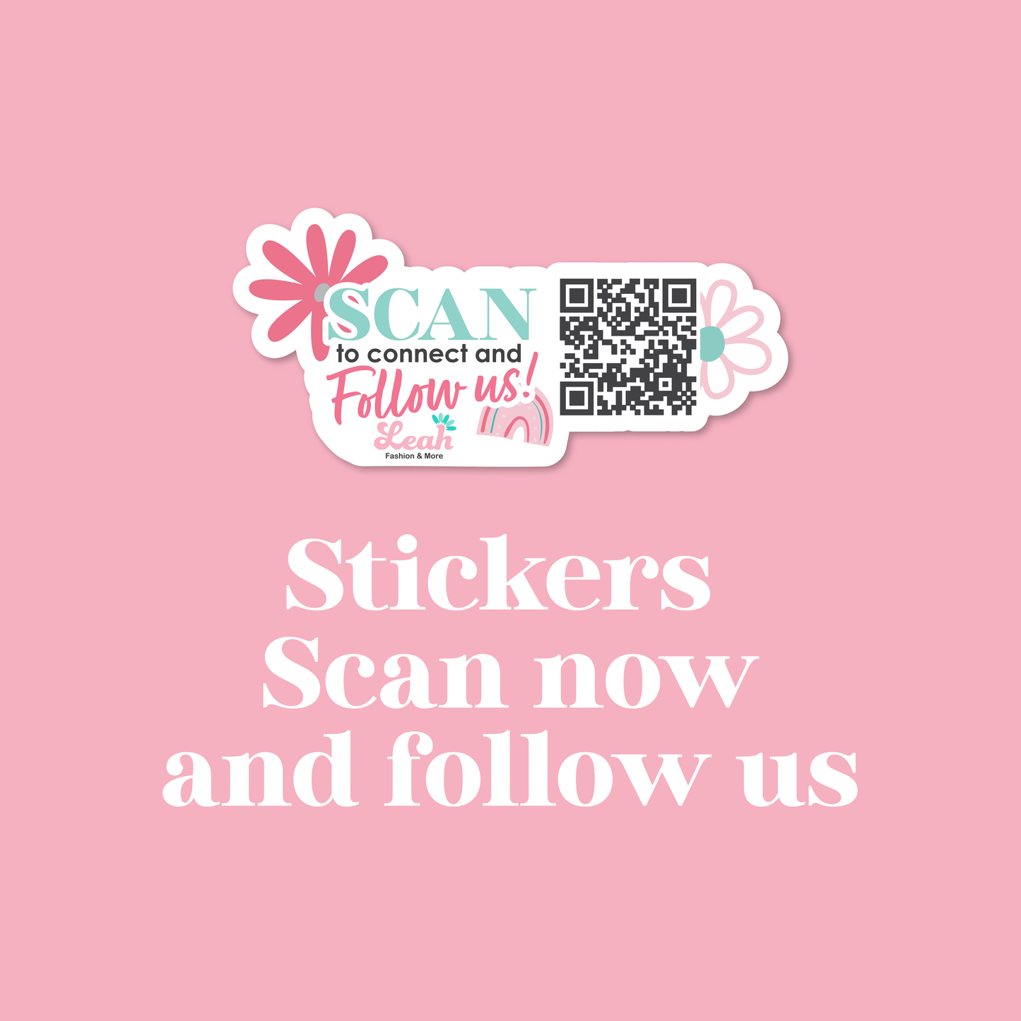 Stickers QR Code Scan now and follow us