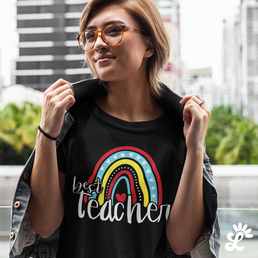 Best teacher - Rainbow T-Shirt